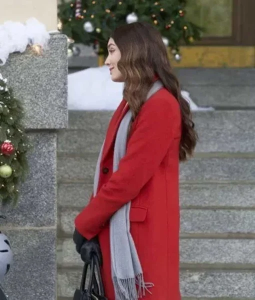 Mallory Jansen On The 12th Date of Christmas Coat
