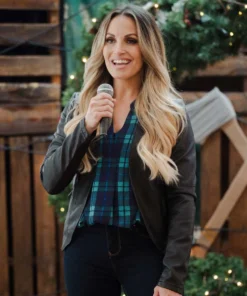 Christmas in the Rockies Marie Brown Leather Jacket