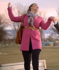 Planning for Joy 2022 Chelsey Reist Pink Mid-Length Coat