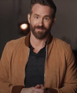 The Adam Project Ryan Reynolds Brown Bomber Jacket