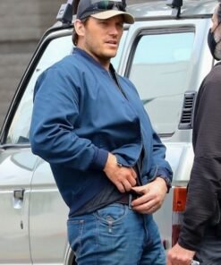 The Terminal List Chris Pratt Blue Jacket