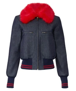 Katy Keene Dark Denim Bomber Jacket