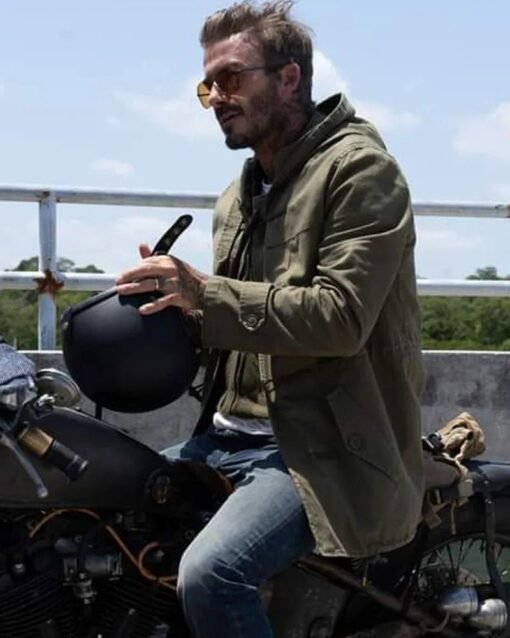 David Beckham Green Hooded Jacket