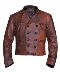 Justice League Aquaman Distressed Leather Jacket
