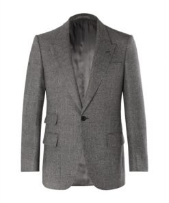 KINGSMAN Men’s Grey Wool Blazer