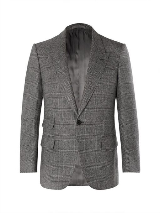 KINGSMAN Men’s Grey Wool Blazer