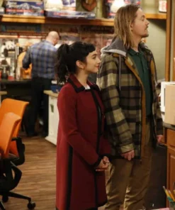 Last Man Standing Molly Ephraim Maroon Coat