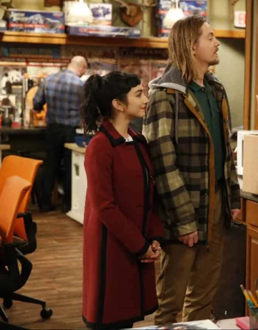 Last Man Standing Molly Ephraim Maroon Coat