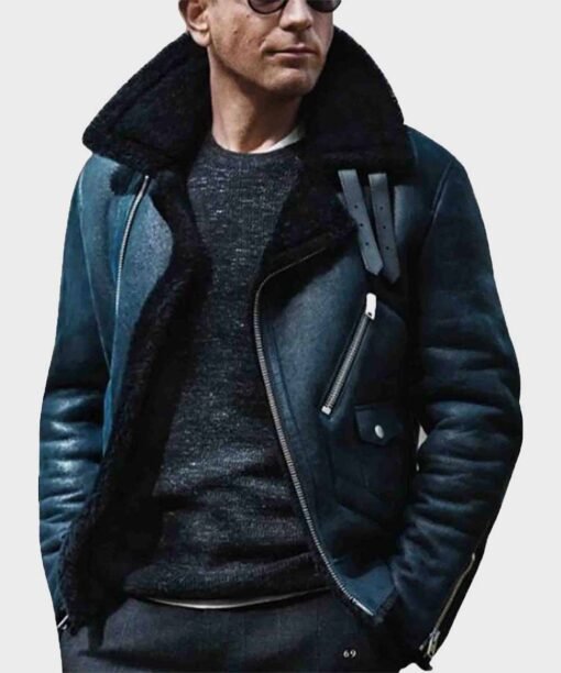 James Bond Sheepskin Shearling B3 Leather Jacket