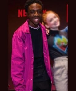 Stranger Things Caleb McLaughlin Pink Jacket