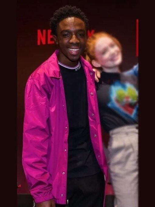 Stranger Things Caleb McLaughlin Pink Jacket