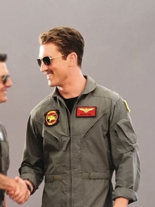 Top Gun Maverick 2022 Miles Teller Green Jacket