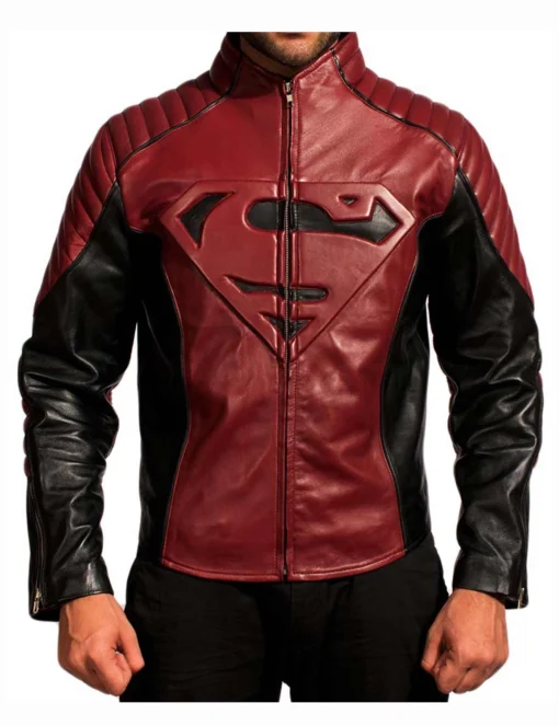 Superman Black and Maroon Jacket