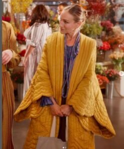 And Just Like That S02 Sarah Jessica Parker Yellow Scalloped Coat