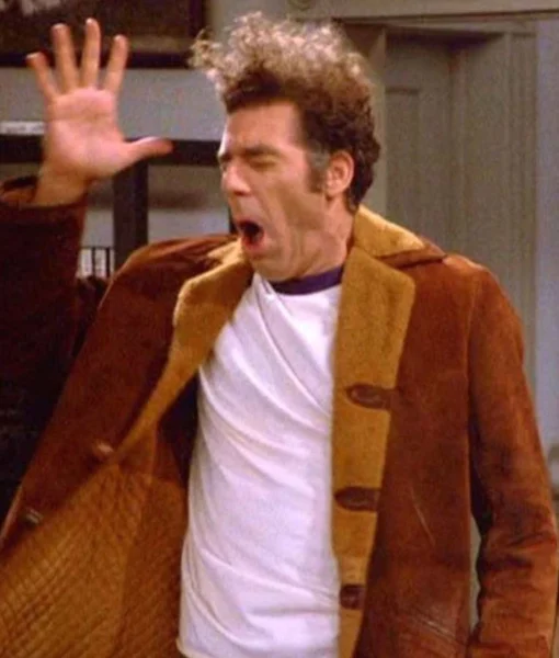 Seinfeld S09 Cosmo Kramer Jacket With Shearling Collar