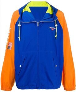 Polo Ralph Lauren Contrast-Sleeve Hooded Cotton Jacket