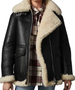 Aviator Ivory Shearling Jacket