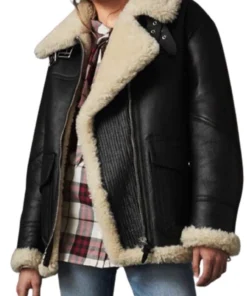 Aviator Ivory Shearling Jacket