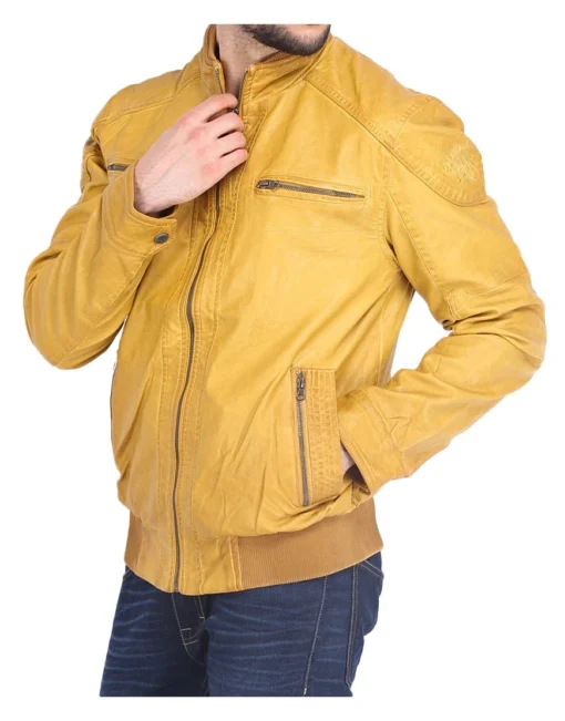 Yellow Leather Jacket