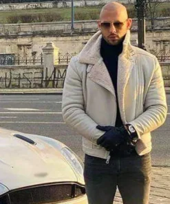 G Cobra White Shearling Jacket