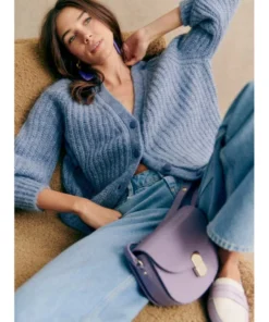 Blue Knitted Cardigan Coat