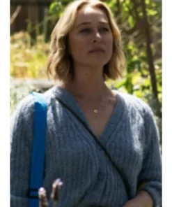 Blue Knitted Cardigan Coat