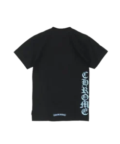 Short Sleeve Blue Script T Shirt