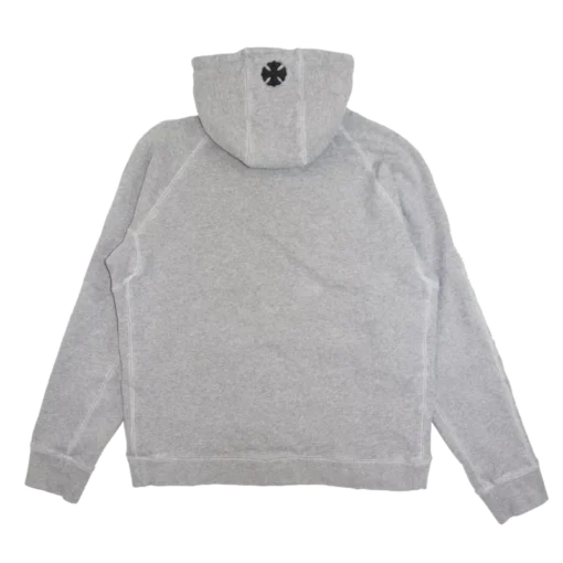 Patch Grey Wool Hoodie