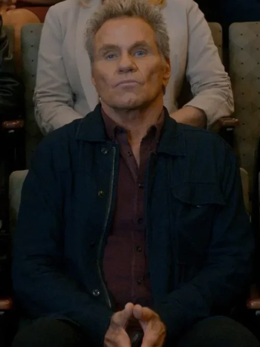 Martin Kove Blue Cotton Jacket