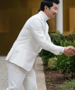 Simu Liu Jackpot White Suit