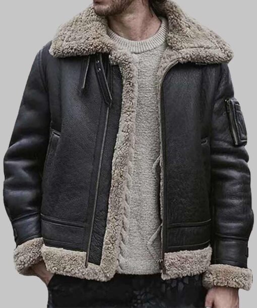 Sheepskin Leather Shearling Bold Jacket