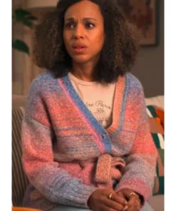 Kerry Washington Belted Cardigan