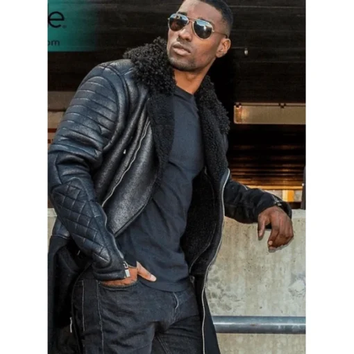 Pelle Pelle Black Encrusted Fur Leather Coat | Men Jacket