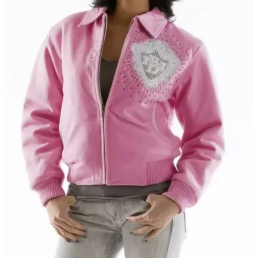 Pelle Pelle Diamond Women Pink Jacket | Wool MB Jacket