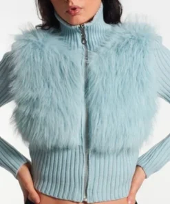 Kidnapped The Chloe Ayling Story 2024 Olive Gray Knit Jacket