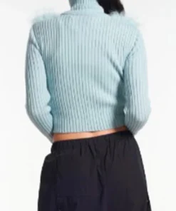 Kidnapped The Chloe Ayling Story 2024 Olive Gray Knit Jacket