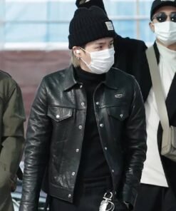 BTS Suga Min Yoon-gi Leather Black Jacket