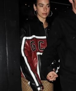 Met Gala Dua Lipa Leather Jacket