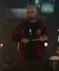 Eminem Houdini Song Red Hooded Jacket