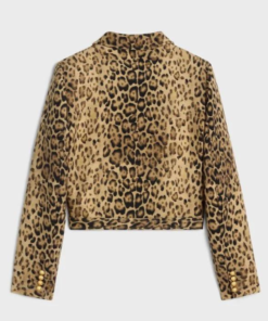 Emily In Paris S04 Camille Razat Leopard Print Trucker Jacket