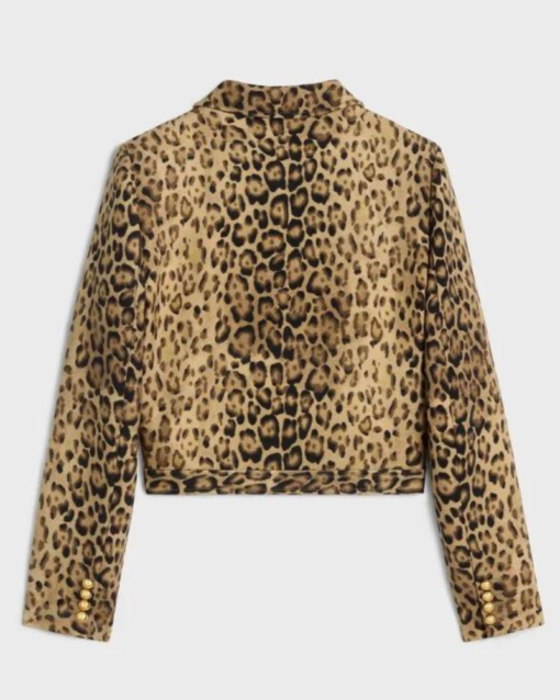 Emily In Paris S04 Camille Razat Leopard Print Trucker Jacket