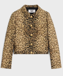Emily In Paris S04 Camille Razat Leopard Print Trucker Jacket