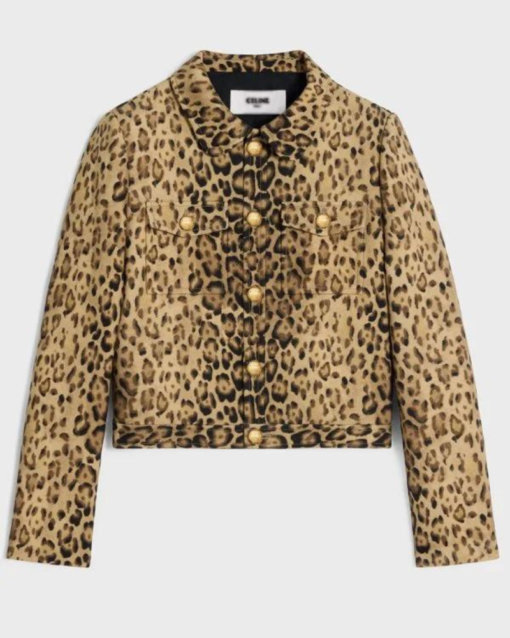 Emily In Paris S04 Camille Razat Leopard Print Trucker Jacket