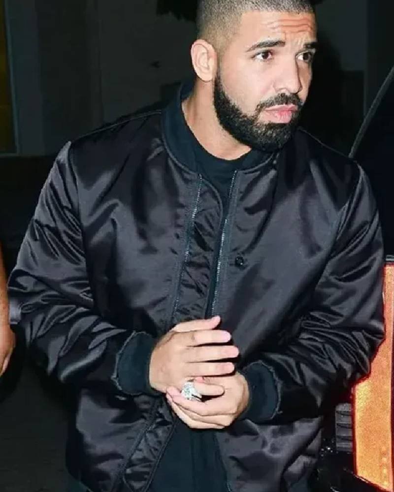 Drake Scorpion Black Bomber Jacket