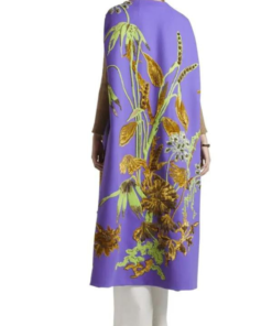 Emily In Paris S04 Lily Collins Purple Embroidered Cape