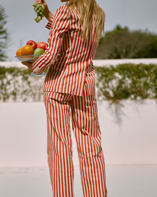 Emily In Paris S04 Lily Collins Red & White Striped Suit