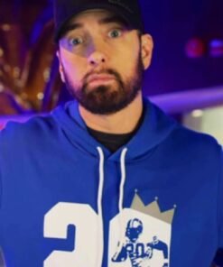 Eminem Barry Sanders Blue Pullover Hoodie