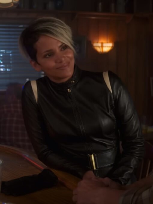 The Union 2024 Halle Berry Black Leather Jacket