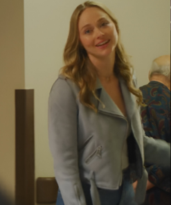 Hustlers Take All 2024 Kyla Burke Blue Biker Jacket