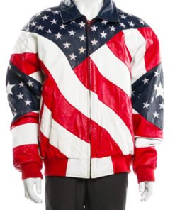 Independence Day American Flag Leather Jacket